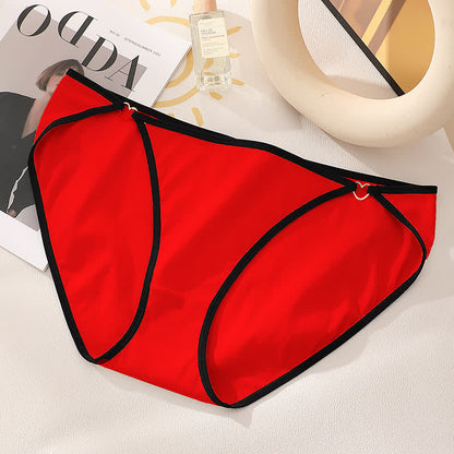 Sexy Slips aus Baumwolle mit niedrigem Bund und Herzausschnitt in Übergröße (3er-Pack)