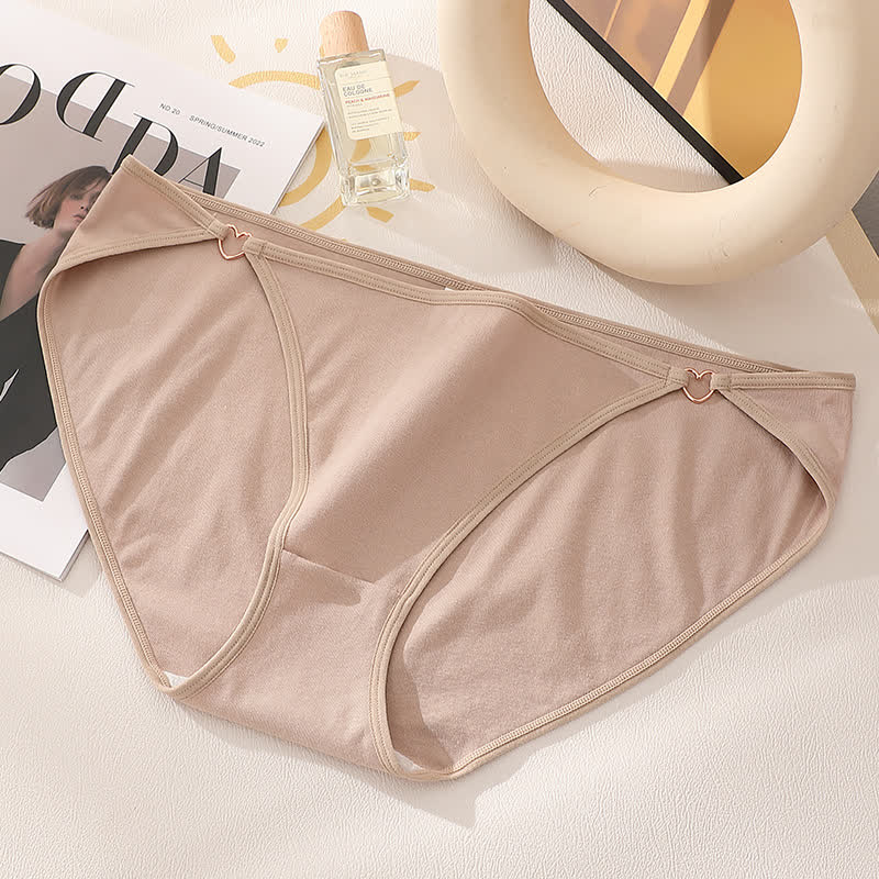 Sexy Slips aus Baumwolle mit niedrigem Bund und Herzausschnitt in Übergröße (3er-Pack)