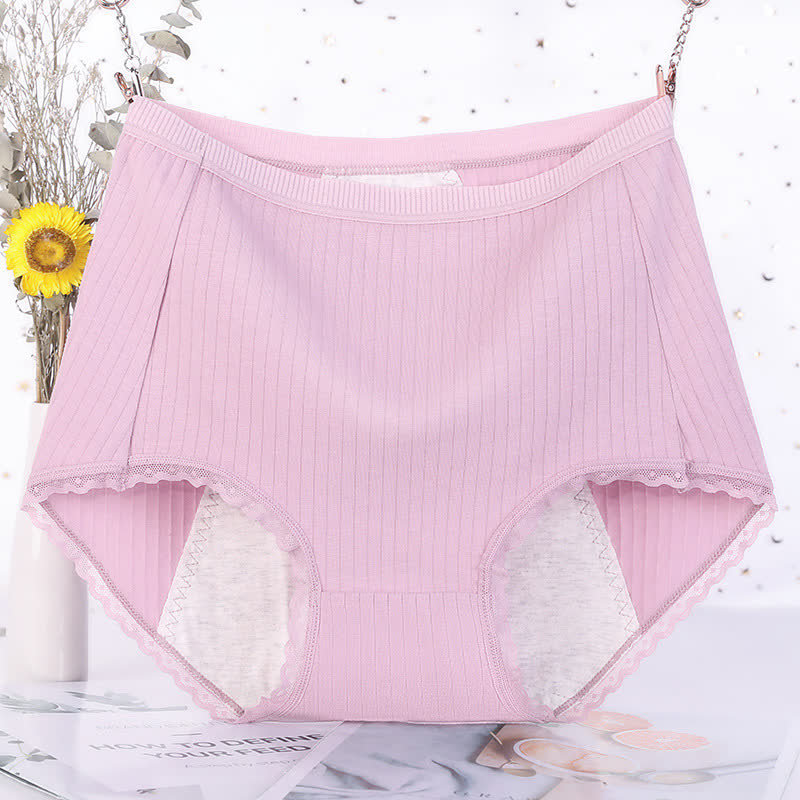 Periodenslips aus Baumwolle mit hohem Bund, einfarbig (3er-Pack) - Taro Lila - 6XL - image 6