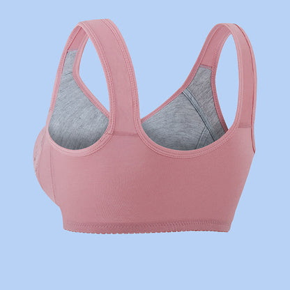 Bügelloser BH mit Schmetterlings- und Blumen-Print und Frontverschluss - image 5