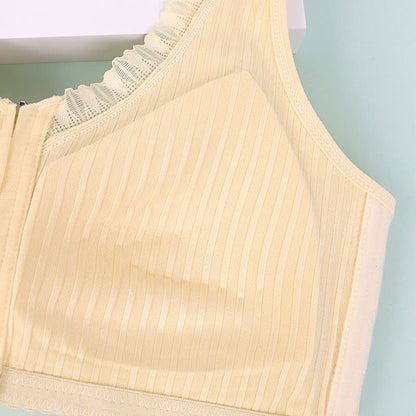 Bügelloser BH mit festem Körbchen und Reißverschluss vorne