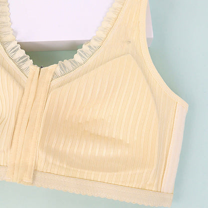 Bügelloser BH mit festem Körbchen und Reißverschluss vorne