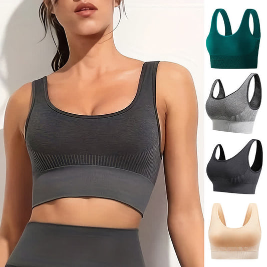 Stoßfester, schnell trocknender Sport-BH mit Streifen (2er-Pack)