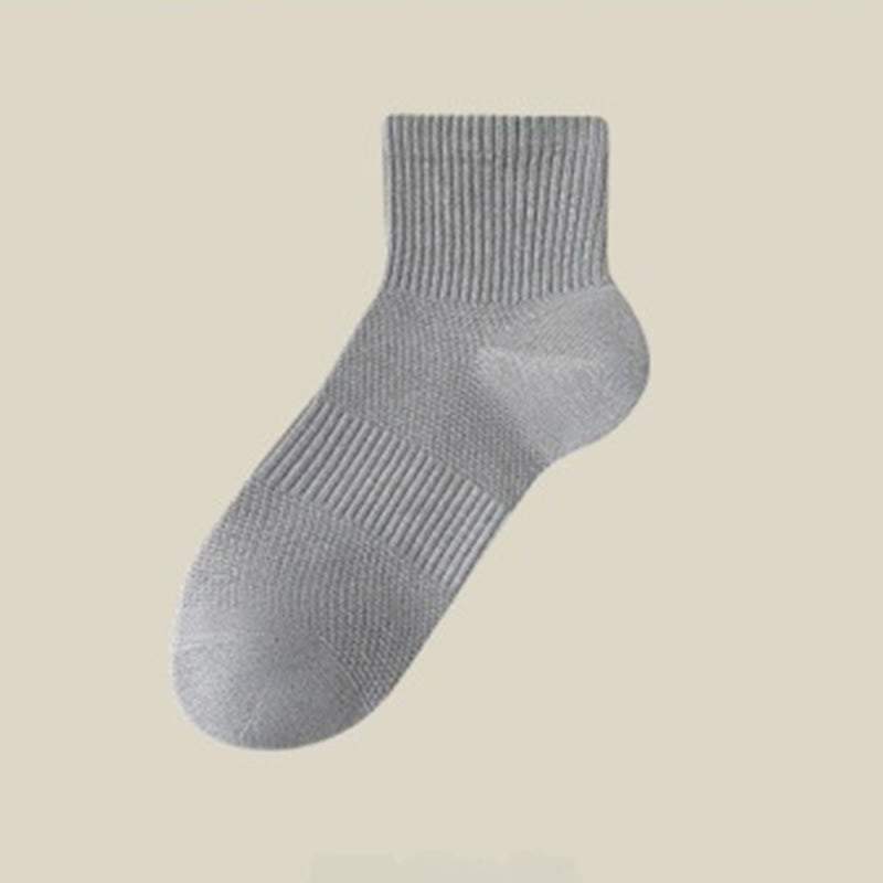 Sommerliche, einfarbige Knöchelsocken (5 Paar) - Hellgrau - EU45-50 (US11-15) - image 7