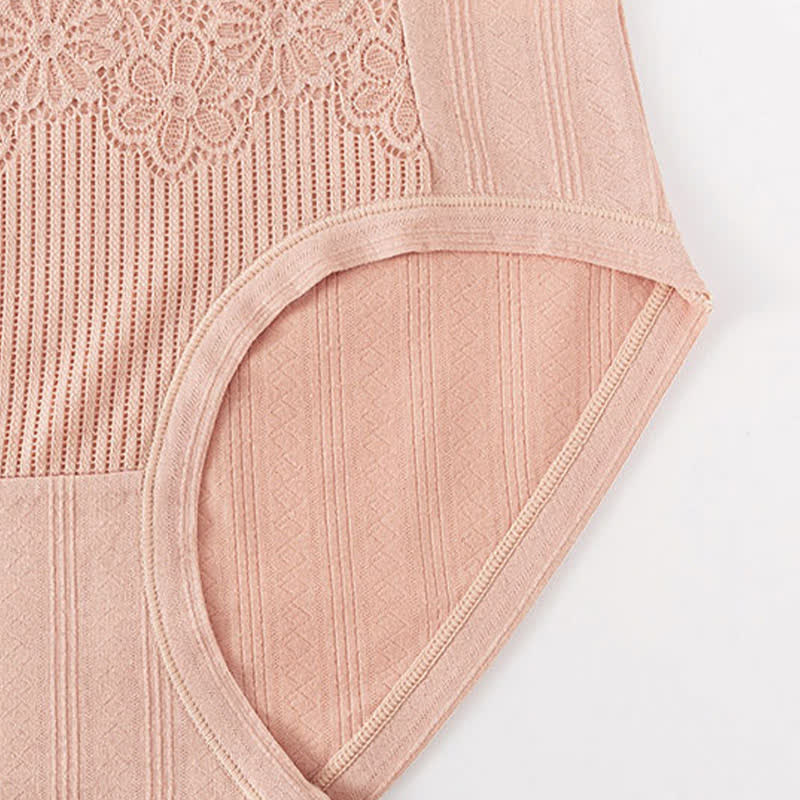 Atmungsaktive Baumwoll-Slips mit hohem Bund und Jacquard-Muster (3er-Pack) - image 9