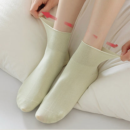 Einfarbige Knöchelsocken mit Spitze (10 Paar)