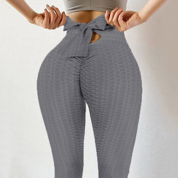 Sportleggings mit Schleife und Po-Lifting - Dunkelgrau - 3XL - image 7