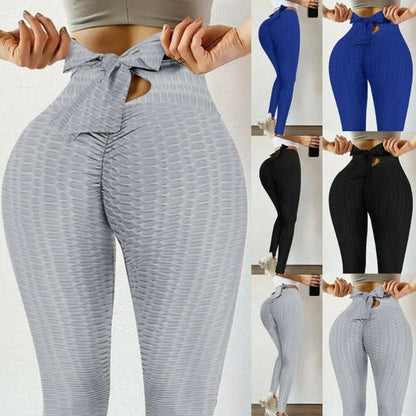 Sportleggings mit Schleife und Po-Lifting - image 2