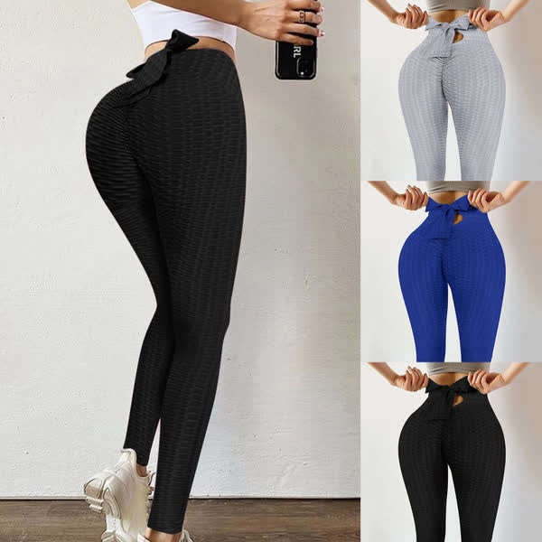 Sportleggings mit Schleife und Po-Lifting - image 0