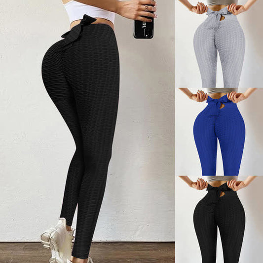 Sportleggings mit Schleife und Po-Lifting - image 0