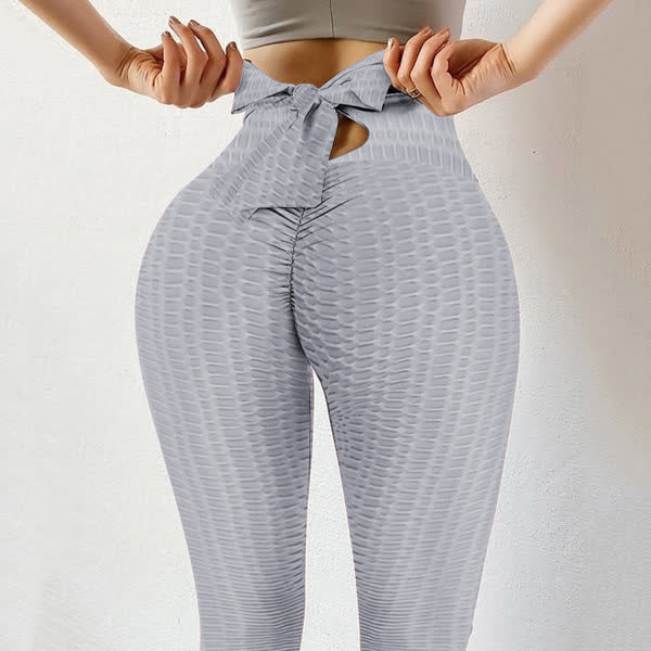 Sportleggings mit Schleife und Po-Lifting - Hellgrau - 3XL - image 6