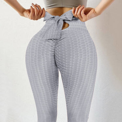 Sportleggings mit Schleife und Po-Lifting - Hellgrau - 3XL - image 6