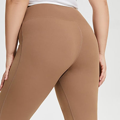 Einfarbige, dehnbare Yoga-Schlaghose - image 4