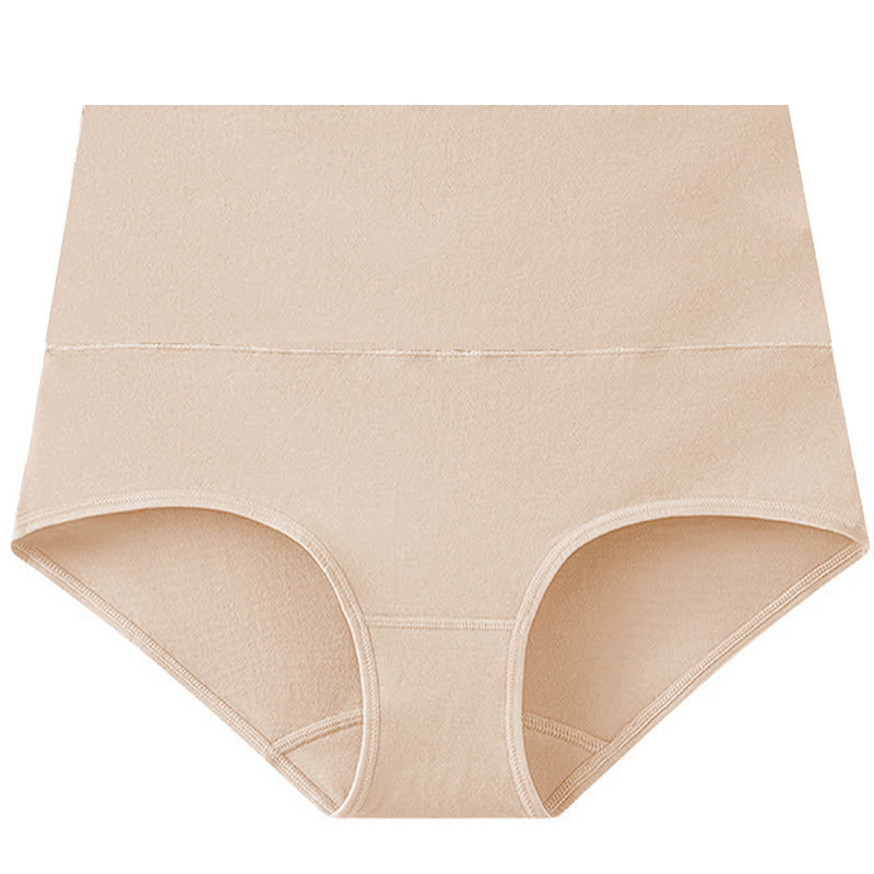 Einfarbige Basic-Slips mit hoher Taille (3er-Pack) - Nackt - 5XL - image 9