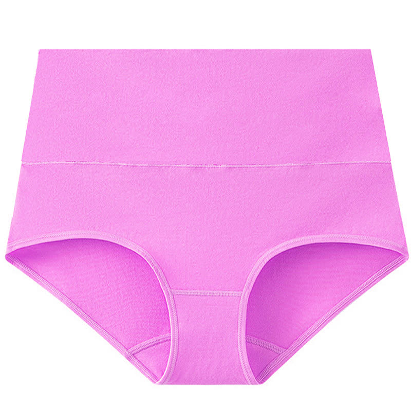 Einfarbige Basic-Slips mit hoher Taille (3er-Pack) - Lila - 5XL - image 3