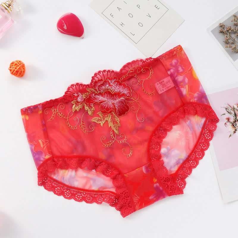 Sexy Slips mit bestickter Spitze in Übergröße (3er-Pack)