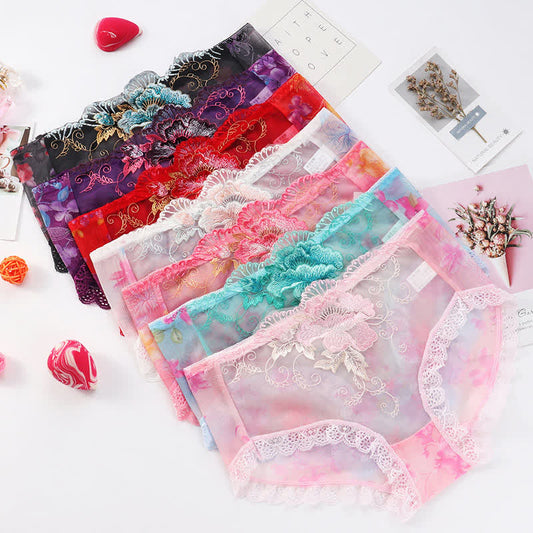 Sexy Slips mit bestickter Spitze in Übergröße (3er-Pack)