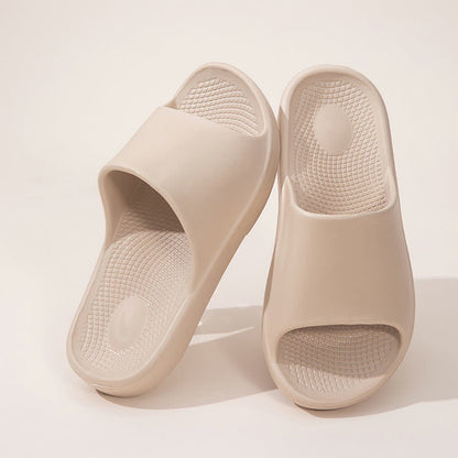 Einfarbige EVA-Hausschuhe mit dicker Sohle