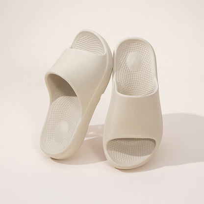 Einfarbige EVA-Hausschuhe mit dicker Sohle - Beige - EU44-45 (US10-11) - image 8