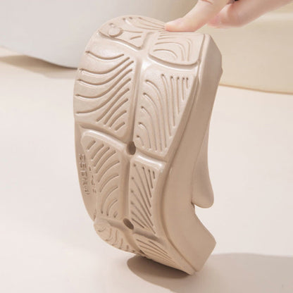 Einfarbige EVA-Hausschuhe mit dicker Sohle