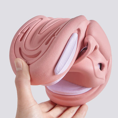 Rutschfeste Home Slides mit Farbblock-Fußgewölbeunterstützung