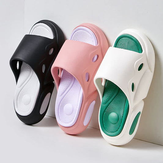 Rutschfeste Home Slides mit Farbblock-Fußgewölbeunterstützung - image 0