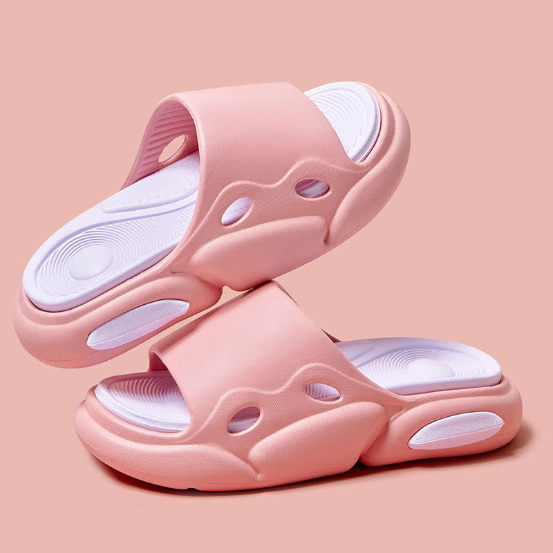 Rutschfeste Home Slides mit Farbblock-Fußgewölbeunterstützung - Rosa & Lila - EU40-41 (US7-7,5) - image 5
