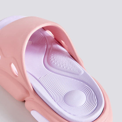 Rutschfeste Home Slides mit Farbblock-Fußgewölbeunterstützung