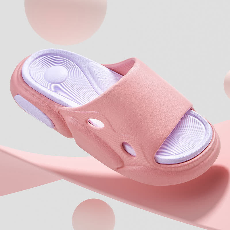 Rutschfeste Home Slides mit Farbblock-Fußgewölbeunterstützung