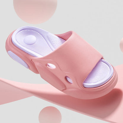 Rutschfeste Home Slides mit Farbblock-Fußgewölbeunterstützung