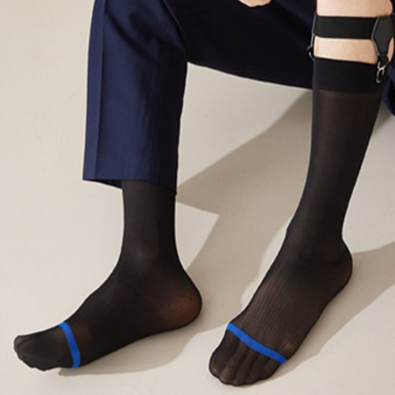 Crew-Socken aus Eisseide im Business-Stil in Übergröße (4 Paar)