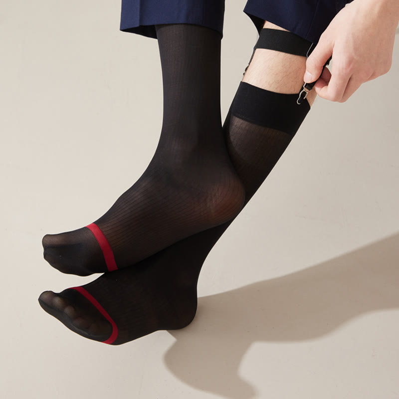 Crew-Socken aus Eisseide im Business-Stil in Übergröße (4 Paar)