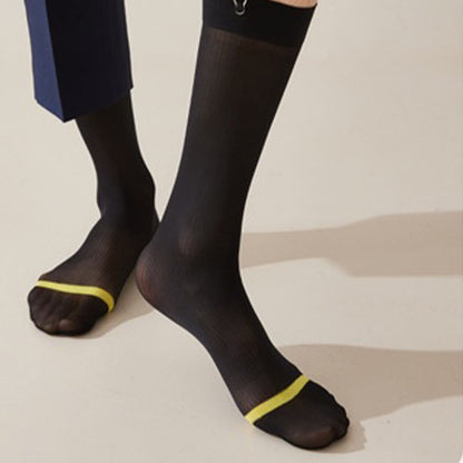 Crew-Socken aus Eisseide im Business-Stil in Übergröße (4 Paar)