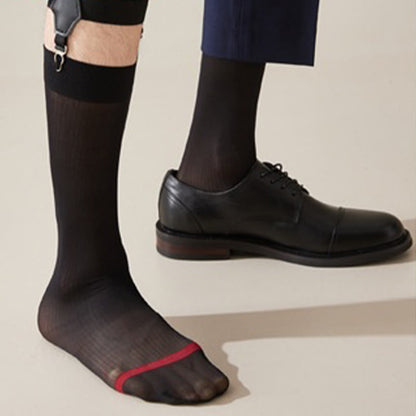 Crew-Socken aus Eisseide im Business-Stil in Übergröße (4 Paar)