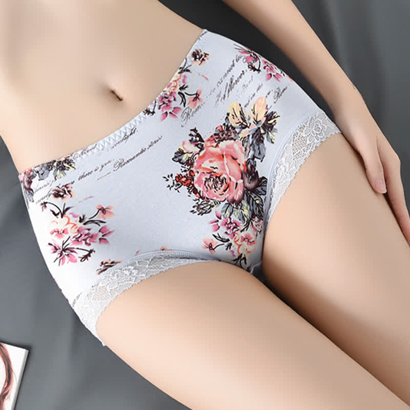 Luxuriöser Slip mit Spitzen-Blumendruck (2er-Pack)