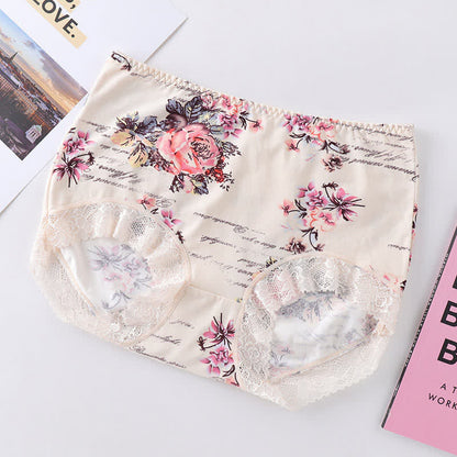 Luxuriöser Slip mit Spitzen-Blumendruck (2er-Pack)