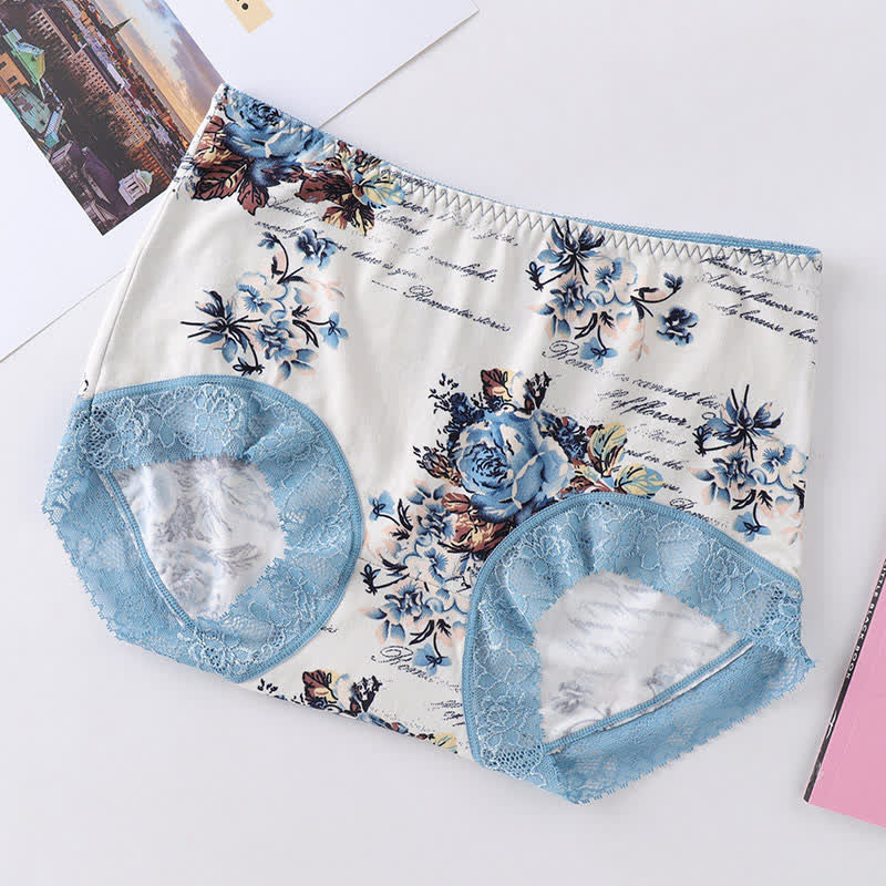 Luxuriöser Slip mit Spitzen-Blumendruck (2er-Pack)
