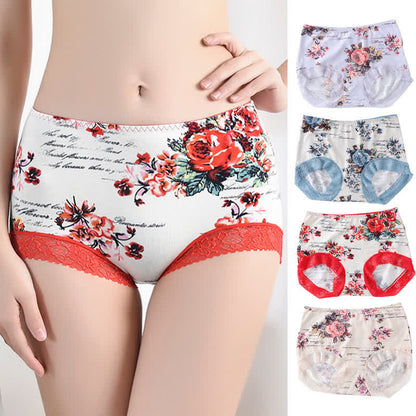 Luxuriöser Slip mit Spitzen-Blumendruck (2er-Pack)