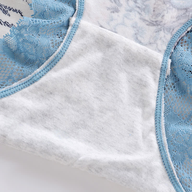Luxuriöser Slip mit Spitzen-Blumendruck (2er-Pack)