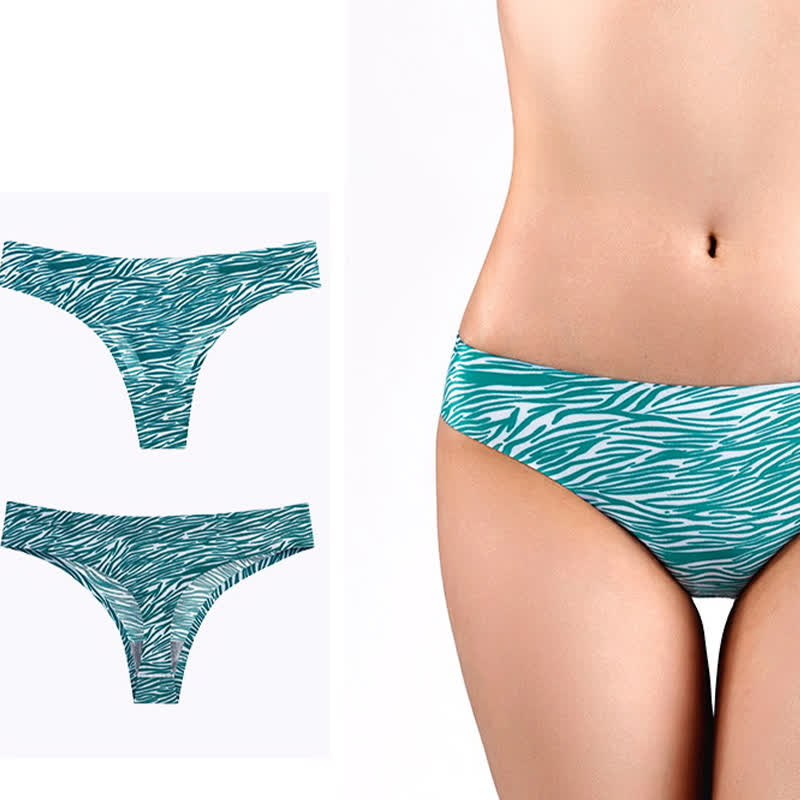 Sexy Tangas mit niedrigem Bund, nahtlos bedruckt (3er-Pack)