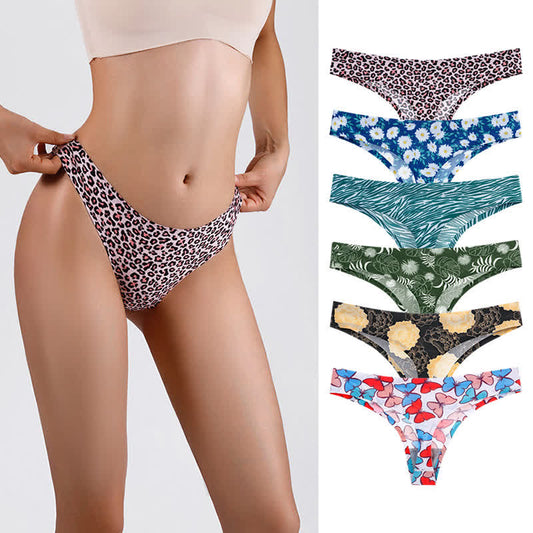 Sexy Tangas mit niedrigem Bund, nahtlos bedruckt (3er-Pack)
