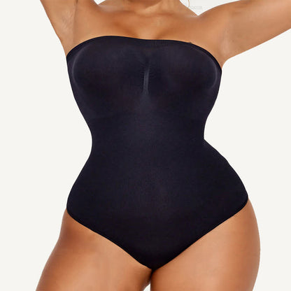 Ultraleichter, trägerloser, nahtloser Shapewear-Bodysuit zur Bauchstraffung