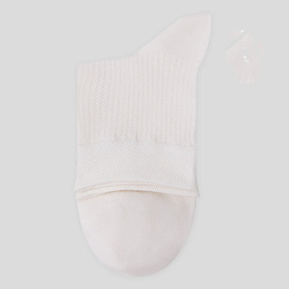 Einfarbige Viertelsocken aus Baumwollnetz (7 Paar)