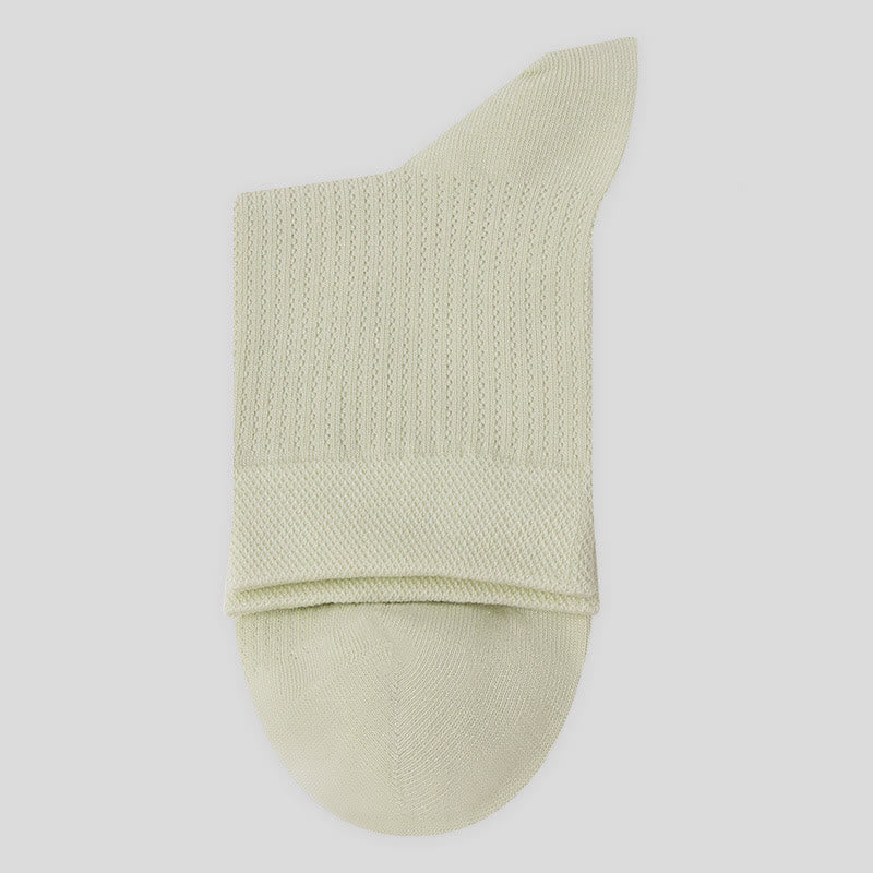 Einfarbige Viertelsocken aus Baumwollnetz (7 Paar)