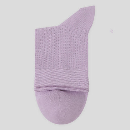 Einfarbige Viertelsocken aus Baumwollnetz (7 Paar)