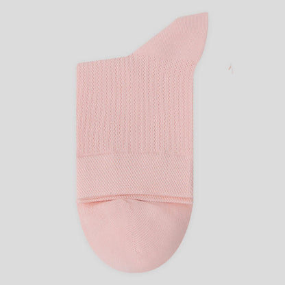 Einfarbige Viertelsocken aus Baumwollnetz (7 Paar)