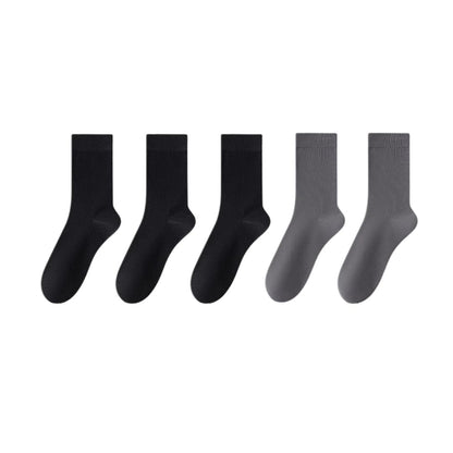 Stilvolle Viertelsocken aus Baumwolle (5 Paar) - Schwarz*3+Dunkelgrau*2 - EU39-45 (US6-11) - image 15
