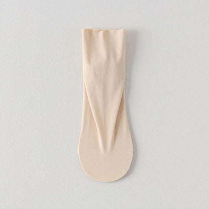 Einfarbige Viertelsocken aus Eisseide in Übergröße (6 Paar)