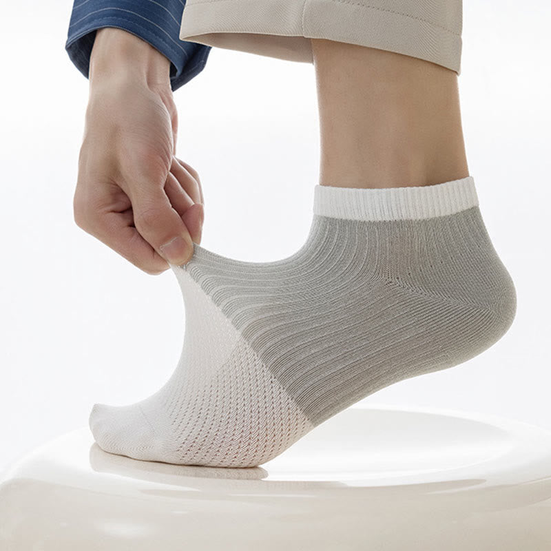 Lässige, einfarbige Baumwoll-Knöchelsocken (6 Paar) - image 4