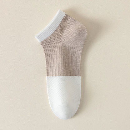 Lässige, einfarbige Baumwoll-Knöchelsocken (6 Paar) - Khaki - EU39-44 (US6-10) - image 14